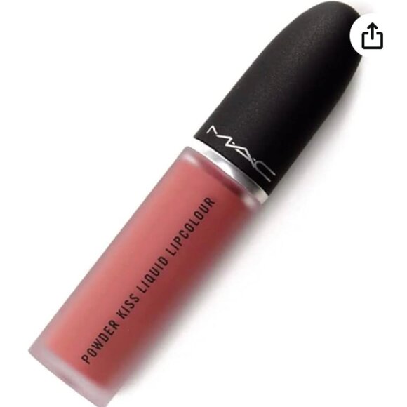 MAC Powder Kiss Liquid Lipcolor - 989 Mull It Over --peachy pink --nwt - Picture 1 of 5